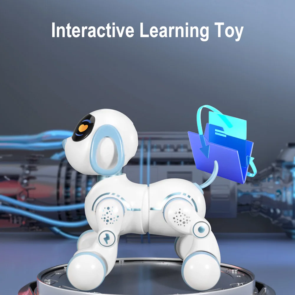 Smart Interactive Robotic Dog Simulated Walking Sound Light Music Electronic Voice Command Programmable RC Stunt Dog Kids Toy - Image 6