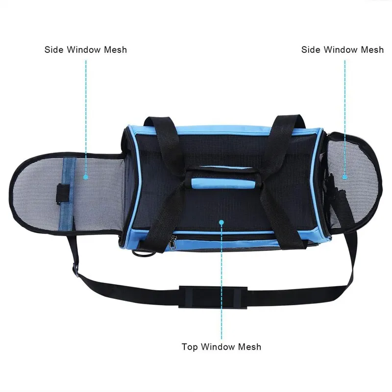 Cat Bags Portable Dog Carrier Bag Mesh Breathable Foldable Cats Carrier Bag Travel Breathable Transport Handbag - Image 6