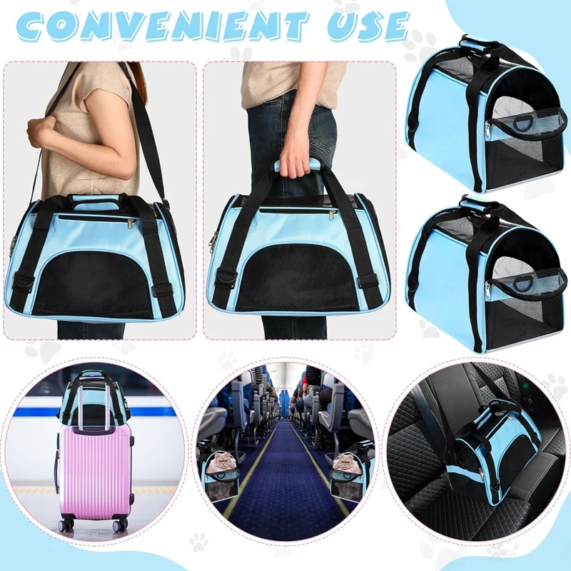Cat Bags Portable Dog Carrier Bag Mesh Breathable Foldable Cats Carrier Bag Travel Breathable Transport Handbag - Image 3