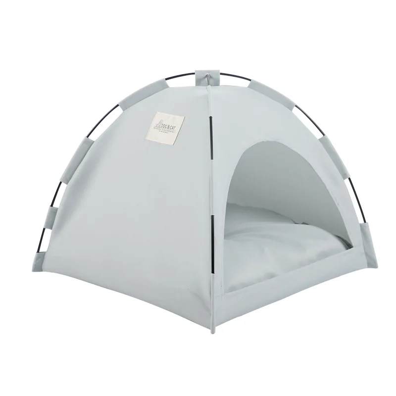 Pet summer tent nest indoor outdoor solid color simple foldable breathable pet cage cooling mat cushion cat dog universal house - Image 6