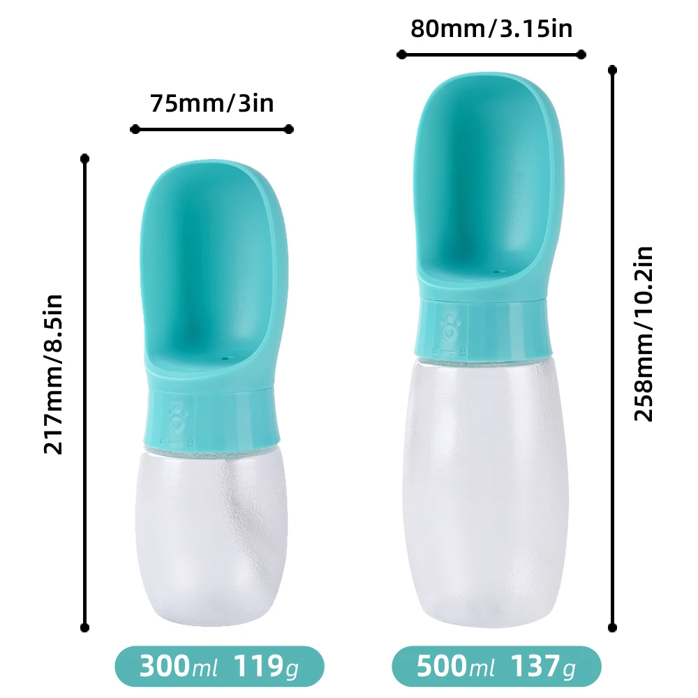 300ml 500ml Big Dog Water Bottle Portable Drinking Bowl For Small Dogs Cat Travel Hiking Puppy Pet Water Dispenser Cup Labrador - Image 2