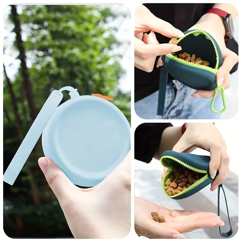 1Pc Pet Supplies Silicone Dog Food Bag Outdoor Training Dog Training Dog Treat Training Pouch Waterproof Dog Snack Training Bag - Image 3