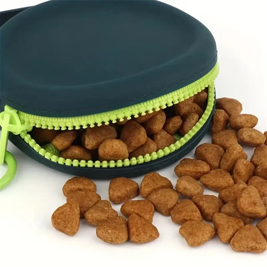 1Pc Pet Supplies Silicone Dog Food Bag Outdoor Training Dog Training Dog Treat Training Pouch Waterproof Dog Snack Training Bag - Image 2
