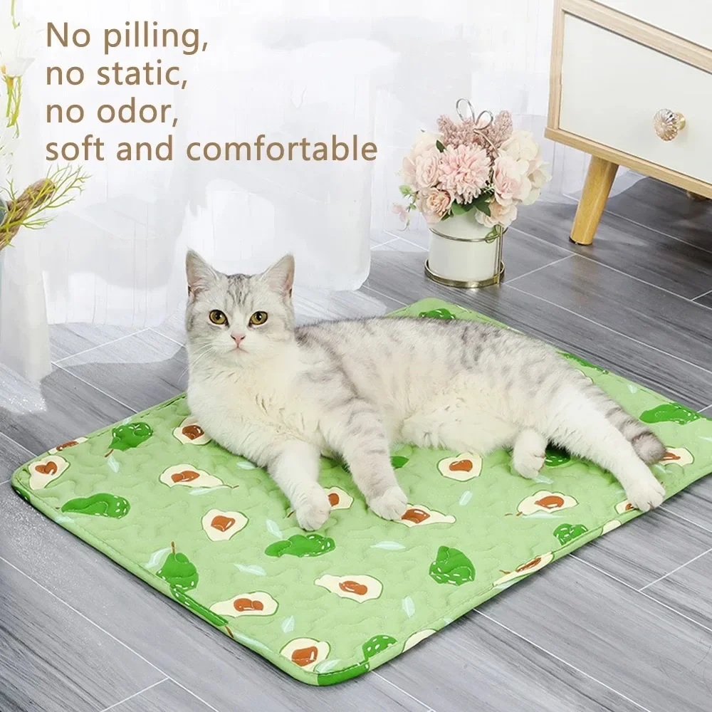 Summer Mat Pet Cooling Ice Blanket Mat Moisture Proof Dog Floor Sofa Cushion Skin Friendly Cat Sleep Breathable Pet Bed Covers - Image 2
