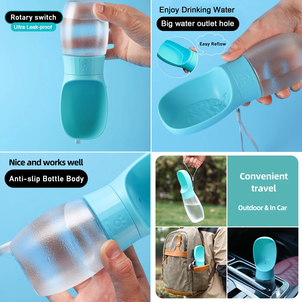 300ml 500ml Big Dog Water Bottle Portable Drinking Bowl For Small Dogs Cat Travel Hiking Puppy Pet Water Dispenser Cup Labrador - Image 4