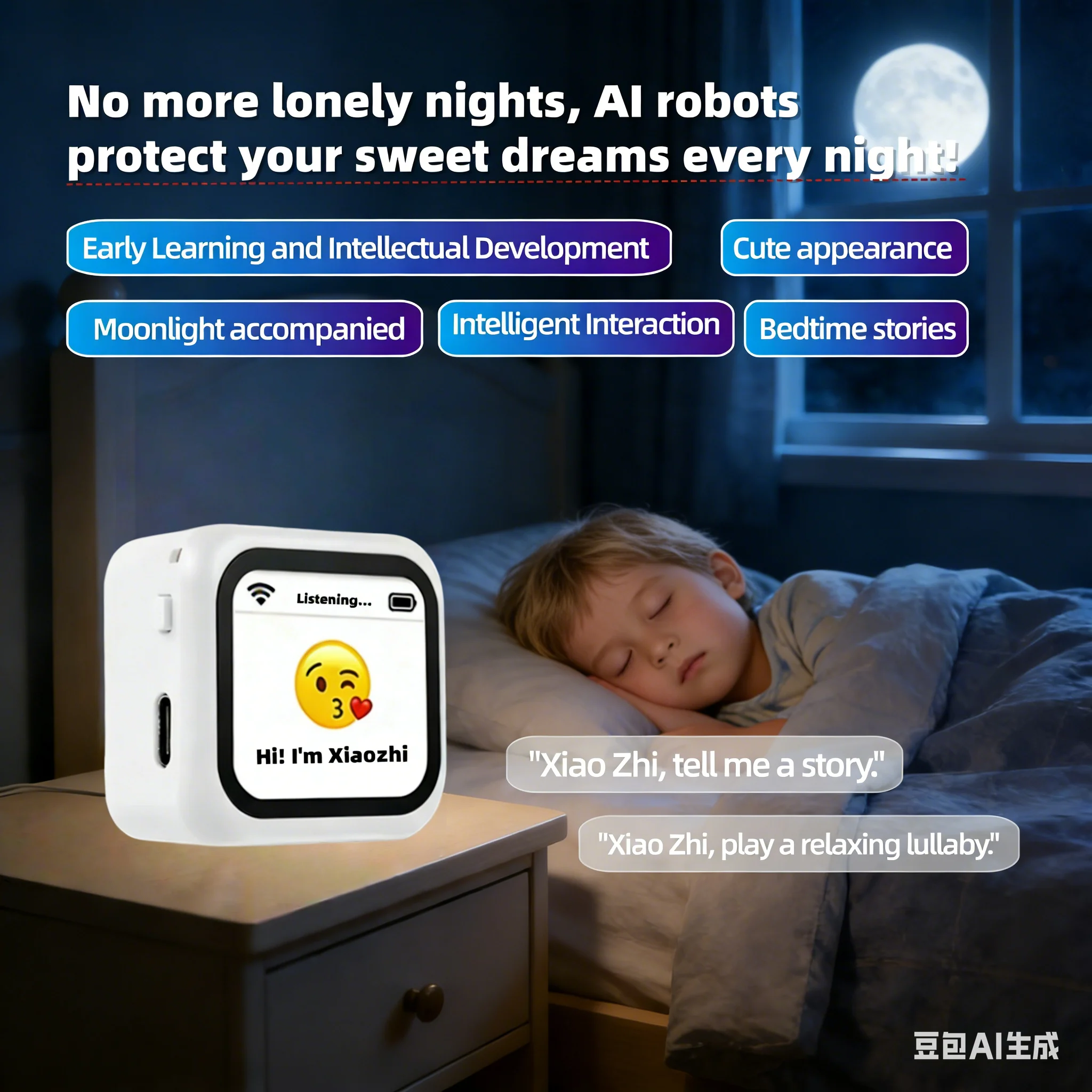AI-C1,AI Intelligent Robot Toy for Companion Storytelling Chat Emotional Pets Trendy Gift for Kids And Adults - Image 3