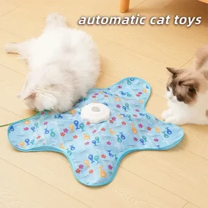 Eleautomatic intelligent cat funny stick sports consumptionctric cat turntable pet toy self-stimulating and relieving boredom to