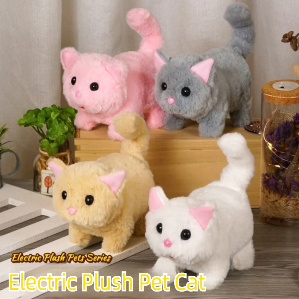 Simulated Robot Kitten Wagging Interactive Kitten Plush Toy Walking Makes You Happy Kitten Robot Electric Pet - Image 3