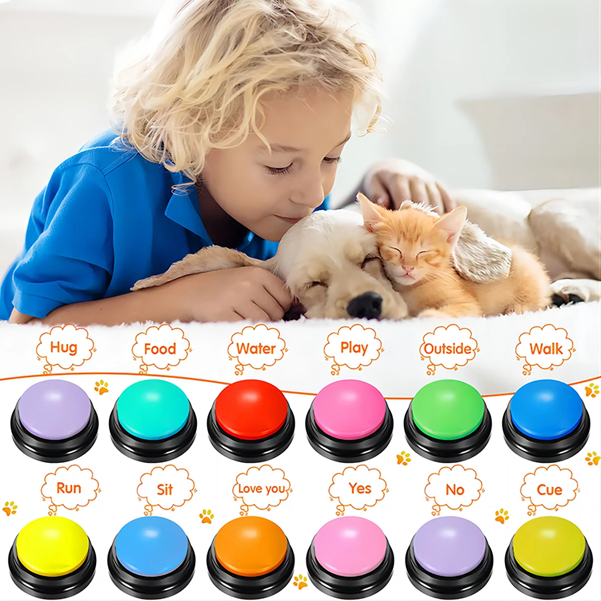 Dog Toys Funny Dog Recordable Pet Toys Travel Talking Pet Starters Pet Speaking Buttons Portable Cute Pet Supplies - Image 3