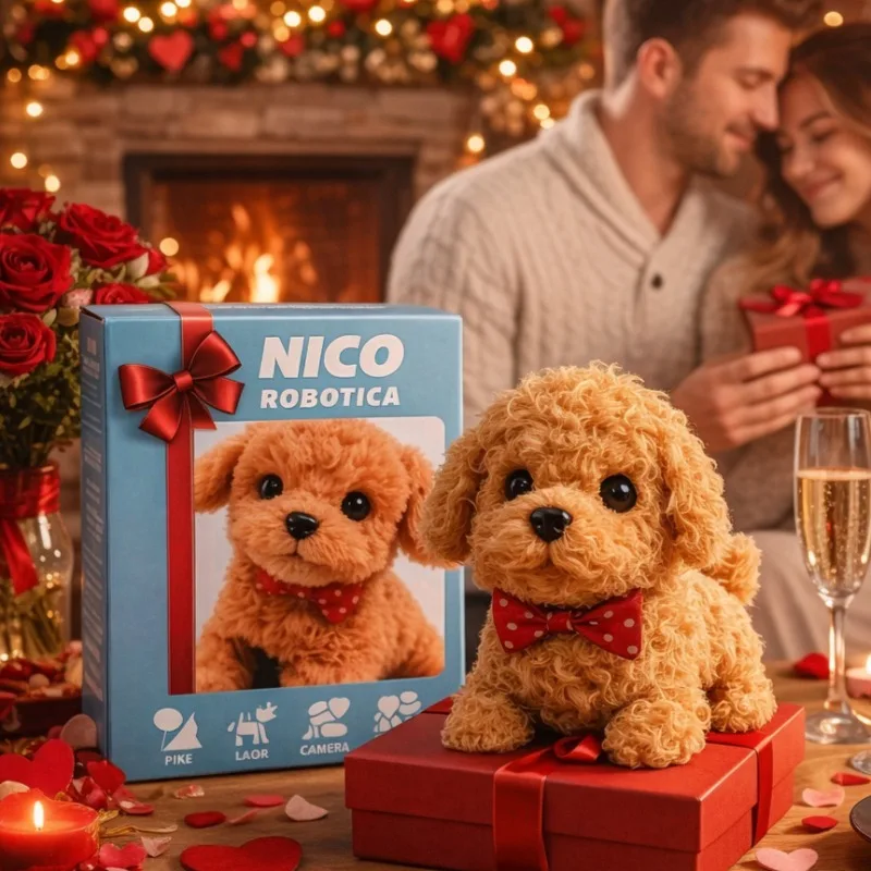 @@Interactive Plush Robot Dog Smart Responsive Toy Soft Cute Puppy for Kids Valentines Day Birthday Gift with Sound and Movement - Image 6