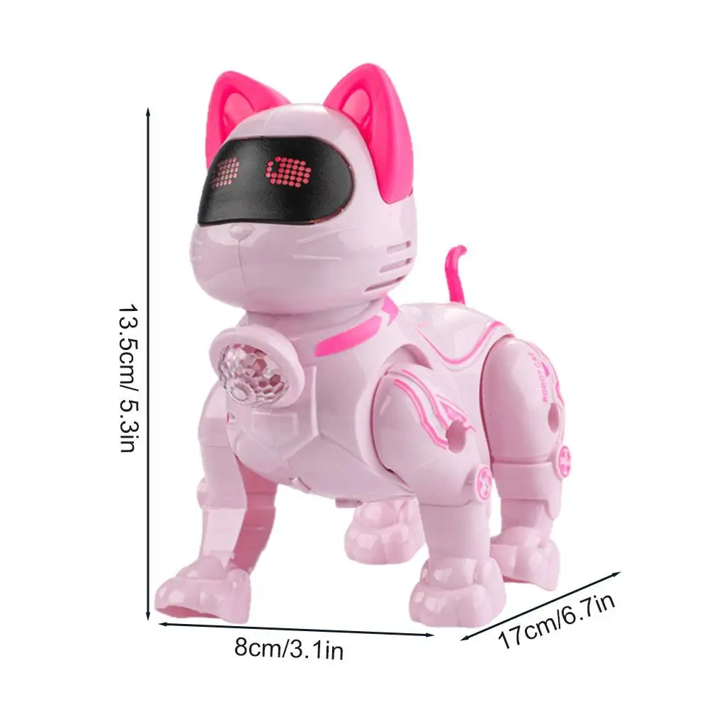 Smart Robot Cat Toy Programmable Intelligent Voice Control Stunt Cat Educational Interactive Pet Toy for Kids Girls - Image 5