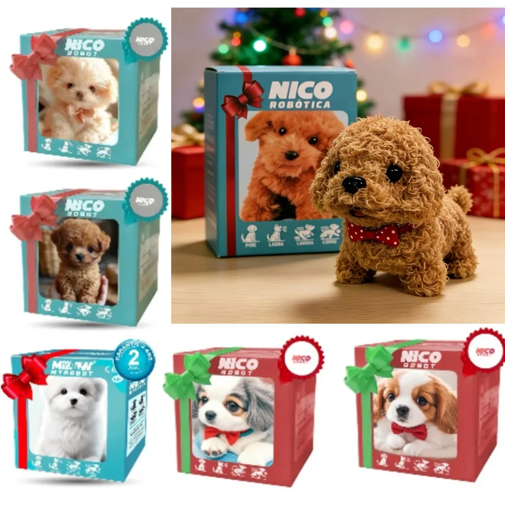 @@Interactive Plush Robot Dog Smart Responsive Toy Soft Cute Puppy for Kids Valentines Day Birthday Gift with Sound and Movement