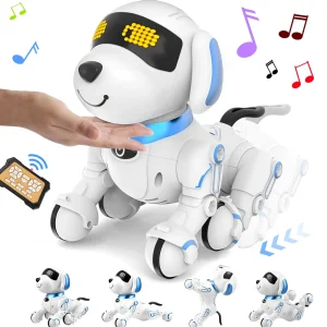 RC Robot Dog Electronic Stunt Pet Interactive Touch Programmable Smart Walking Dancing Kids Birthday Gift for Kids Boys Girls