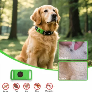Natural Anti-Flea & Tick Pendant Oils for Dogs & Cats Collar Wearable Pet Tags with Essential Oils to Repel Pests Safely