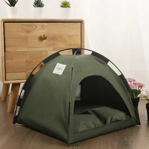 Pet summer tent nest indoor outdoor solid color simple foldable breathable pet cage cooling mat cushion cat dog universal house