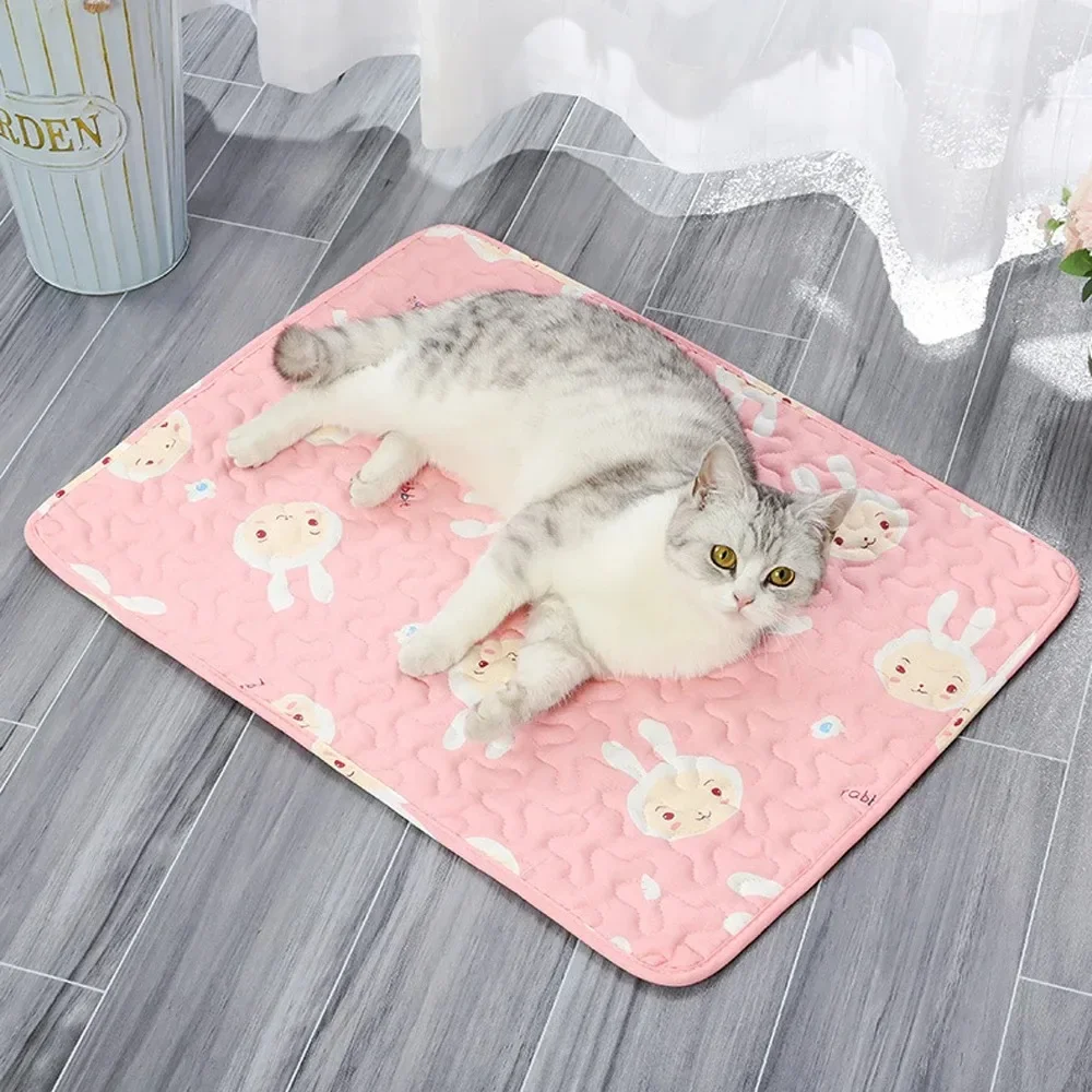 Summer Mat Pet Cooling Ice Blanket Mat Moisture Proof Dog Floor Sofa Cushion Skin Friendly Cat Sleep Breathable Pet Bed Covers - Image 5