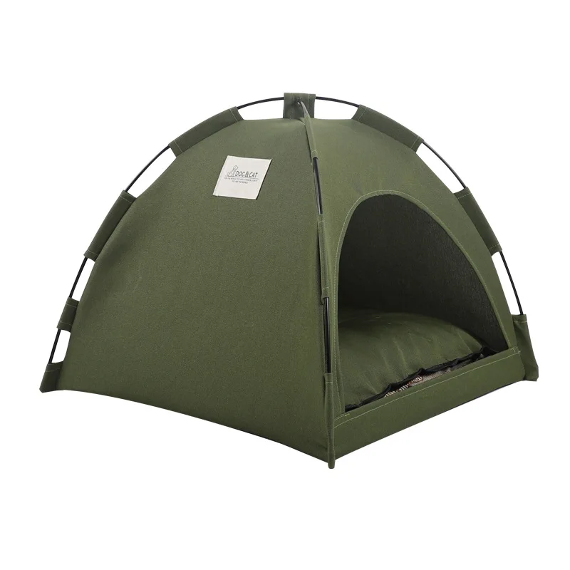 Pet summer tent nest indoor outdoor solid color simple foldable breathable pet cage cooling mat cushion cat dog universal house - Image 5