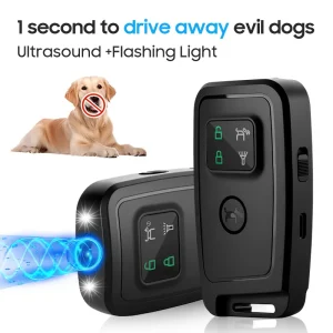 Ultrasonic Dog Deterrent Anti-Barking Device Training Tool for Pet Dogs LED Flashlight Outdoor self-defense Dog Removal device