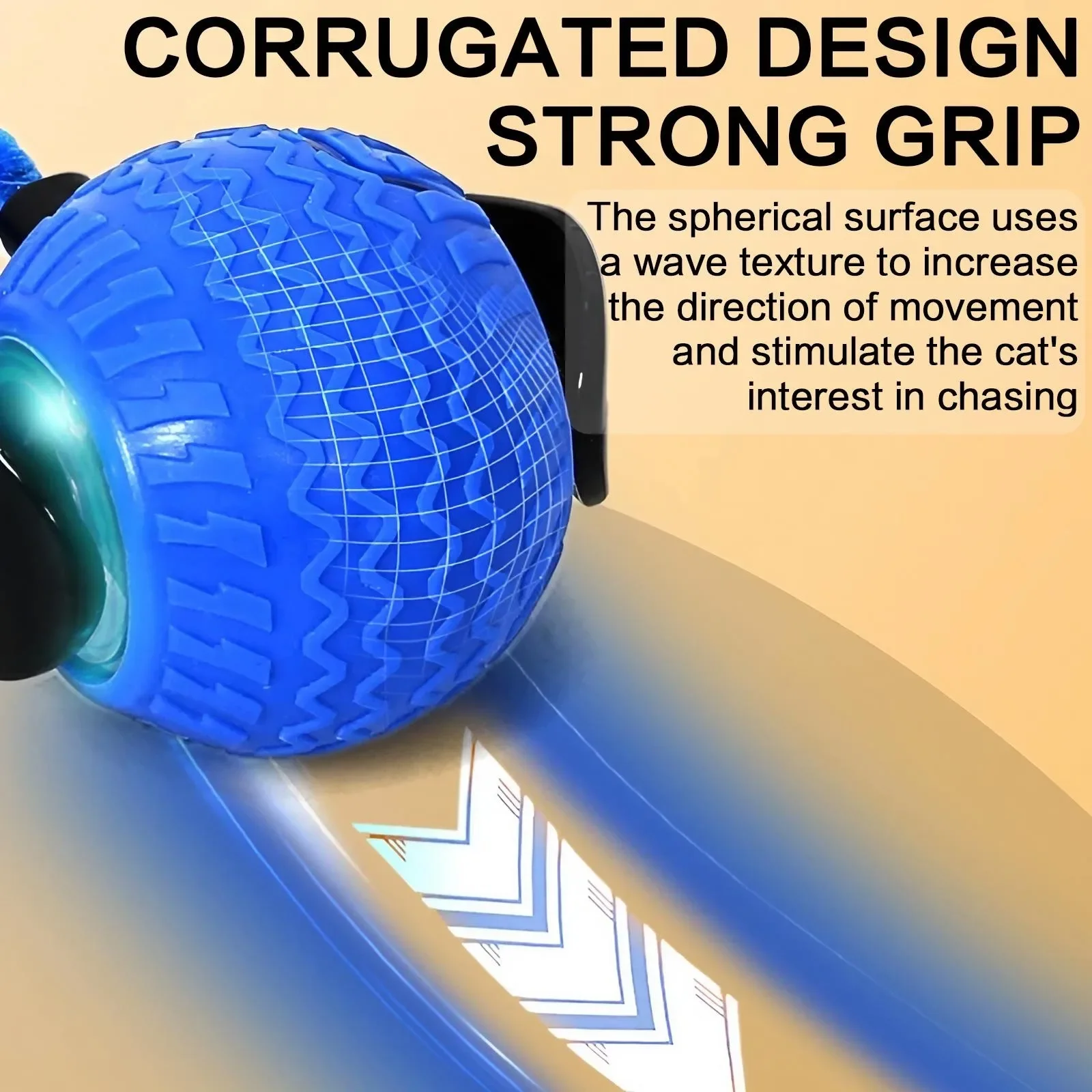 Automatic Rotating Smart LED Interactive Cat Teasing Ball Obstacle Avoidance Playful Pets Toy - Image 3