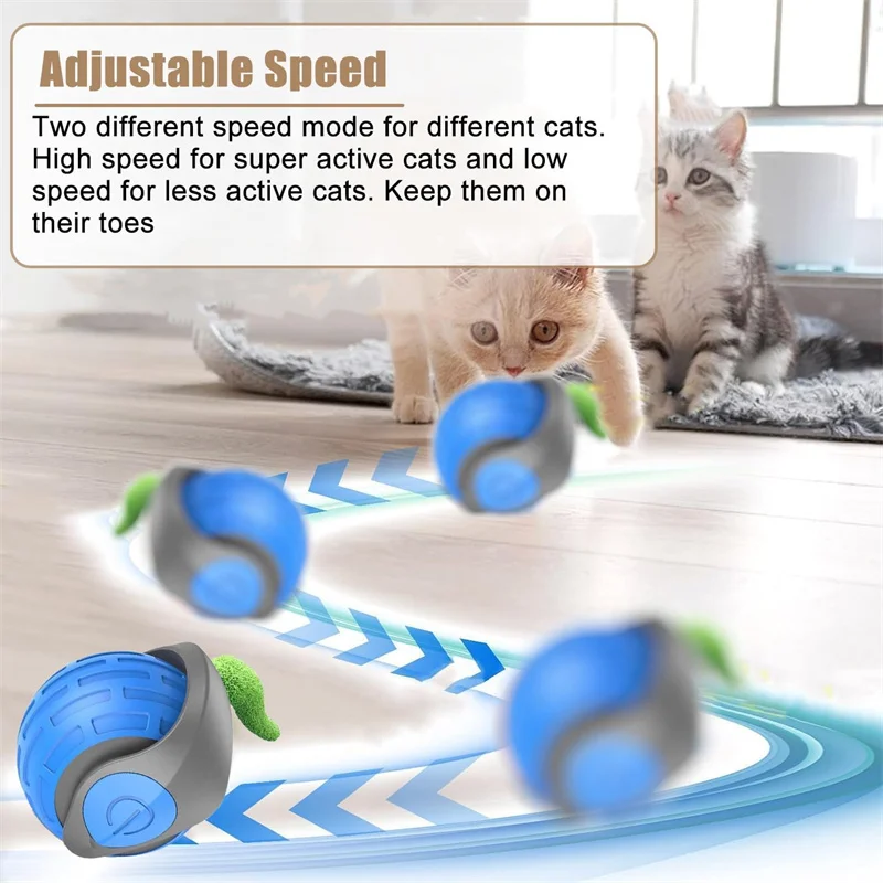Smart Cat Toys Ball Automatic Interactive Pets Electric Rolling Teaser USB Rechargeable Kitty Moving Bouncing ball Birthday gift - Image 5
